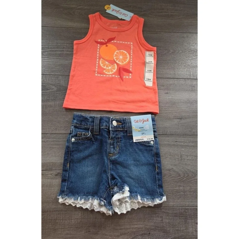 Cat and jack baby girl set 18 mos‎